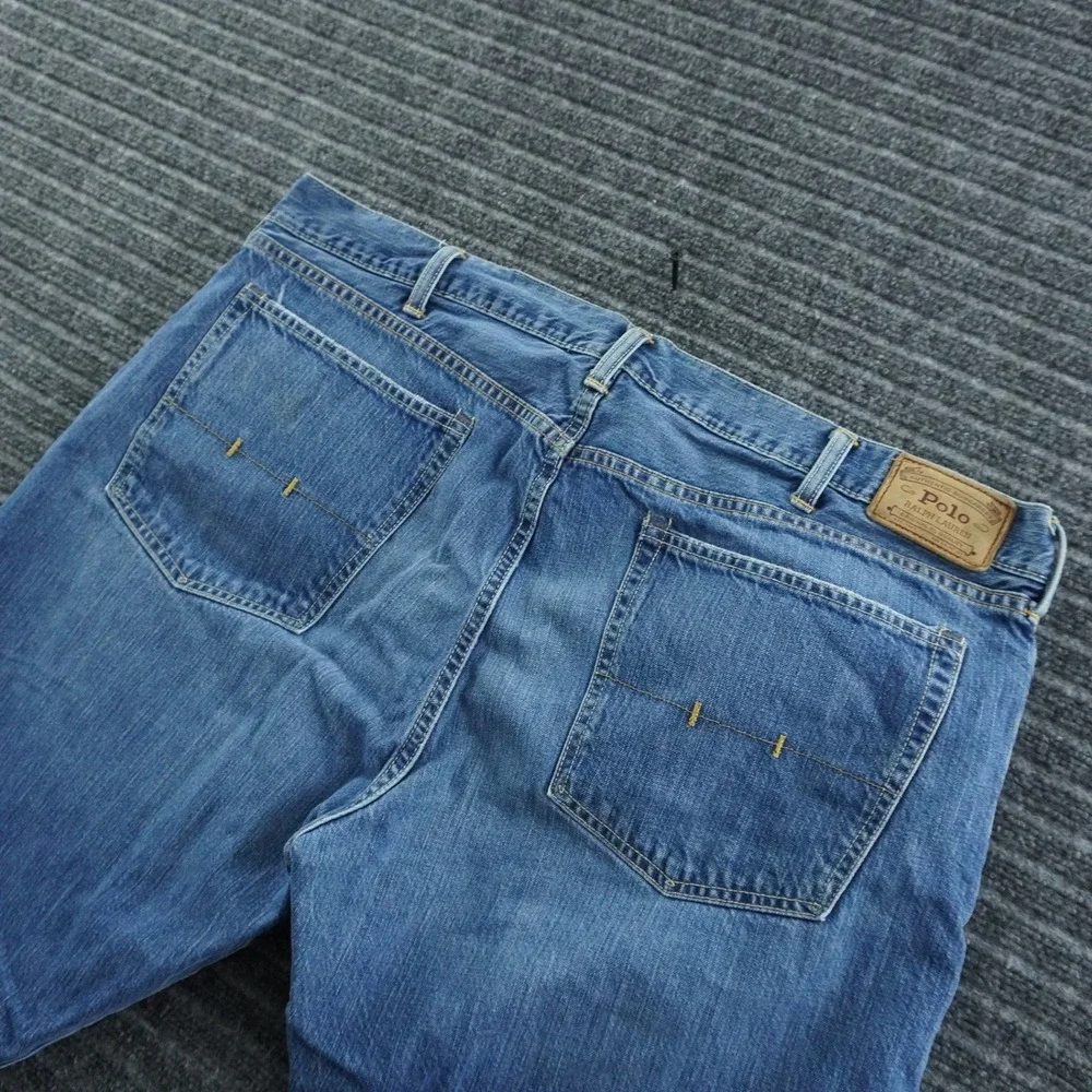 Polo Ralph Lauren Straight Leg Jeans Mens 42x30 Blue Medium Wash Dungarees